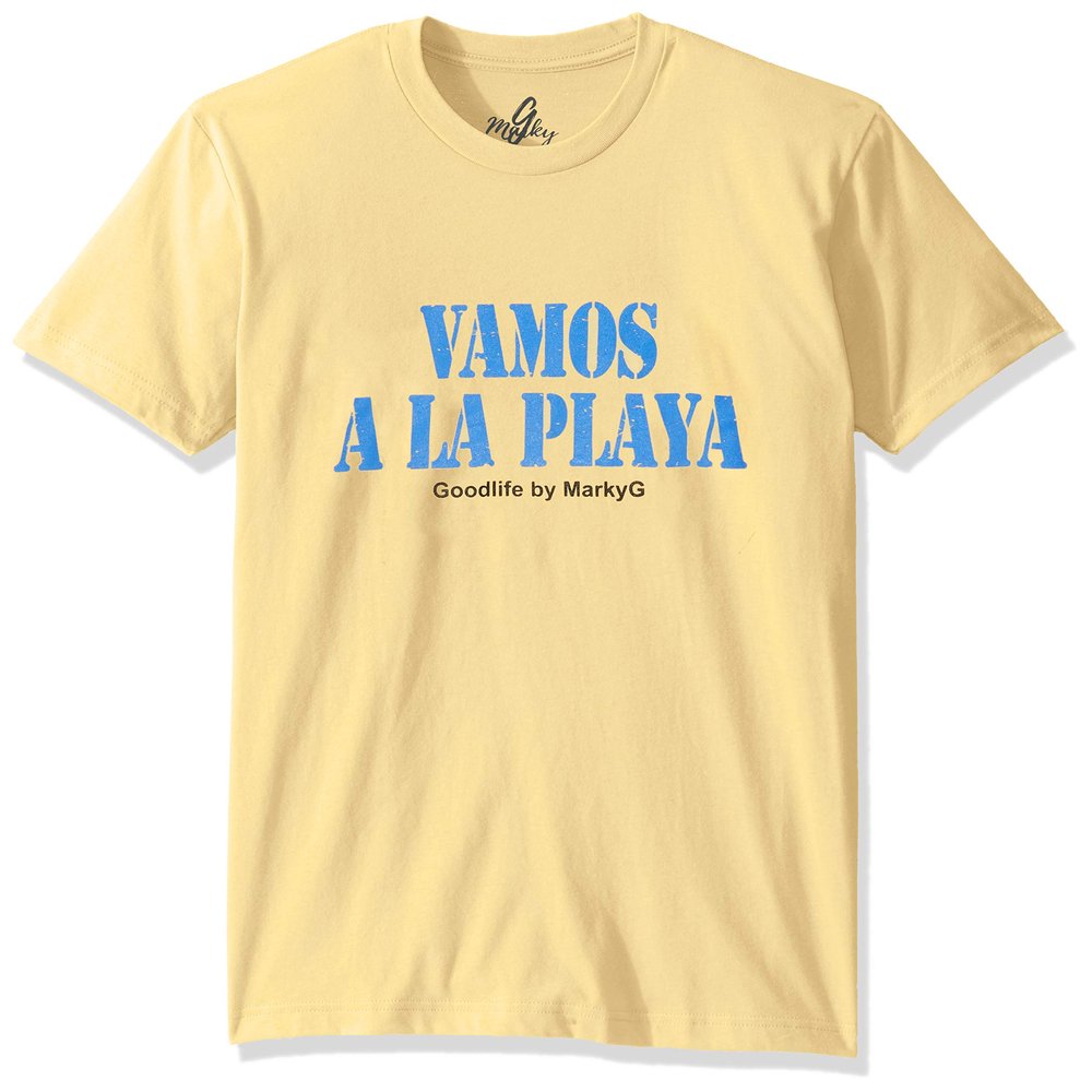 Vamos Graphic Premium Fitted Suided V-Neck (6410-Vamos) Vamos/Banana Cream, M