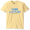 Vamos Graphic Premium Fitted Suided V-Neck (6410-Vamos) Vamos/Banana Cream, M view 1