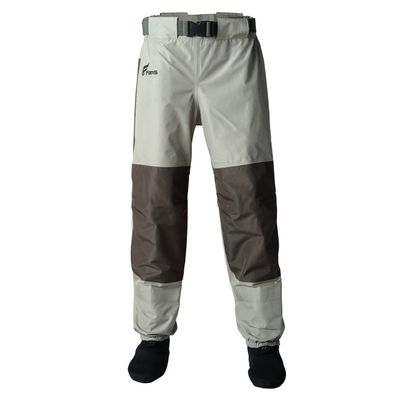 8 Fans Mens Womens Waist Waders,3-Ply Durable Breathable Waterproof Stockingfoot Insulated Wading Pants for Fishing Kayaking Size XXL Khaki