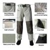 8 Fans Mens Womens Waist Waders,3-Ply Durable Breathable Waterproof Stockingfoot Insulated Wading Pants for Fishing Kayaking Size XXL Khaki view 3