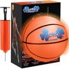 McNick Glow in The Dark Indoor Basketball Hoop, Door Hoop with Pump, Mini Hoops for Kids, Cool Room Decor (LED Glow Basket Ball) view 1