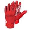 Battle Sports Triple Threat Wide Receiver Football Gloves, Ultra Stick Adult & Youth Gloves - Adult Small, Red view 1