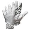 Battle Sports Triple Threat Wide Receiver Football Gloves, Ultra Stick Adult & Youth Gloves - Youth Medium, White view 1