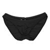 iiniim Men's Sexy Bikini Brief Silky Ruched Back Underwear Panties See Through Swim Briefs Swimwear Black One Size view 3