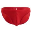 iiniim Men's Sexy Bikini Brief Silky Ruched Back Underwear Panties See Through Swim Briefs Swimwear Red One Size view 1