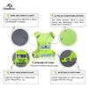 Reflective Vest Running Gear, Lightweight Motorcycle Cycling Reflective Vests with Large Pocket & Adjustable Waist for Women Men Running Safety Vest with Reflective Bands (Green, Large) view 4