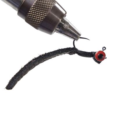 Bush Craft 84379 Fly Leather Jig #10/0.7 Pure Black x 3