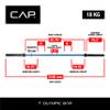 CAP Barbell ECO 7-Foot Olympic Bar, Blue view 2