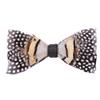 Vpang Mens Pre-Tied Bow Tie Handmade Natural Feathers Bowtie Adjustable Length Necktie with Gift Box (Type 10) view 1