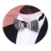 Vpang Mens Pre-Tied Bow Tie Handmade Natural Feathers Bowtie Adjustable Length Necktie with Gift Box (Type 10) view 2