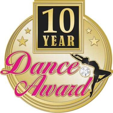 1.18"x1.25" Dance Award Pins, Dance Pins Great 10 Year Dance Award Pins for Dancers Gold 100 Pack Prime