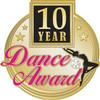 1.18"x1.25" Dance Award Pins, Dance Pins Great 10 Year Dance Award Pins for Dancers Gold 100 Pack Prime view 1