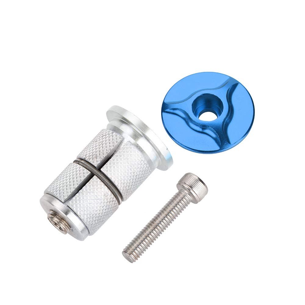 VGEBY1 Stem Headset, Aluminum Alloy Bike Fork Expander for 1/1.25inch Cycling Headset Top Accessory(Blue)