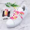5Chaos Rainbow Fun Shoelaces for Kids, Girls and Women, Colorful Pastel Shoe Laces with Metal Aglets 1 Pair (39" (100CM), Rainbow Pink) view 2