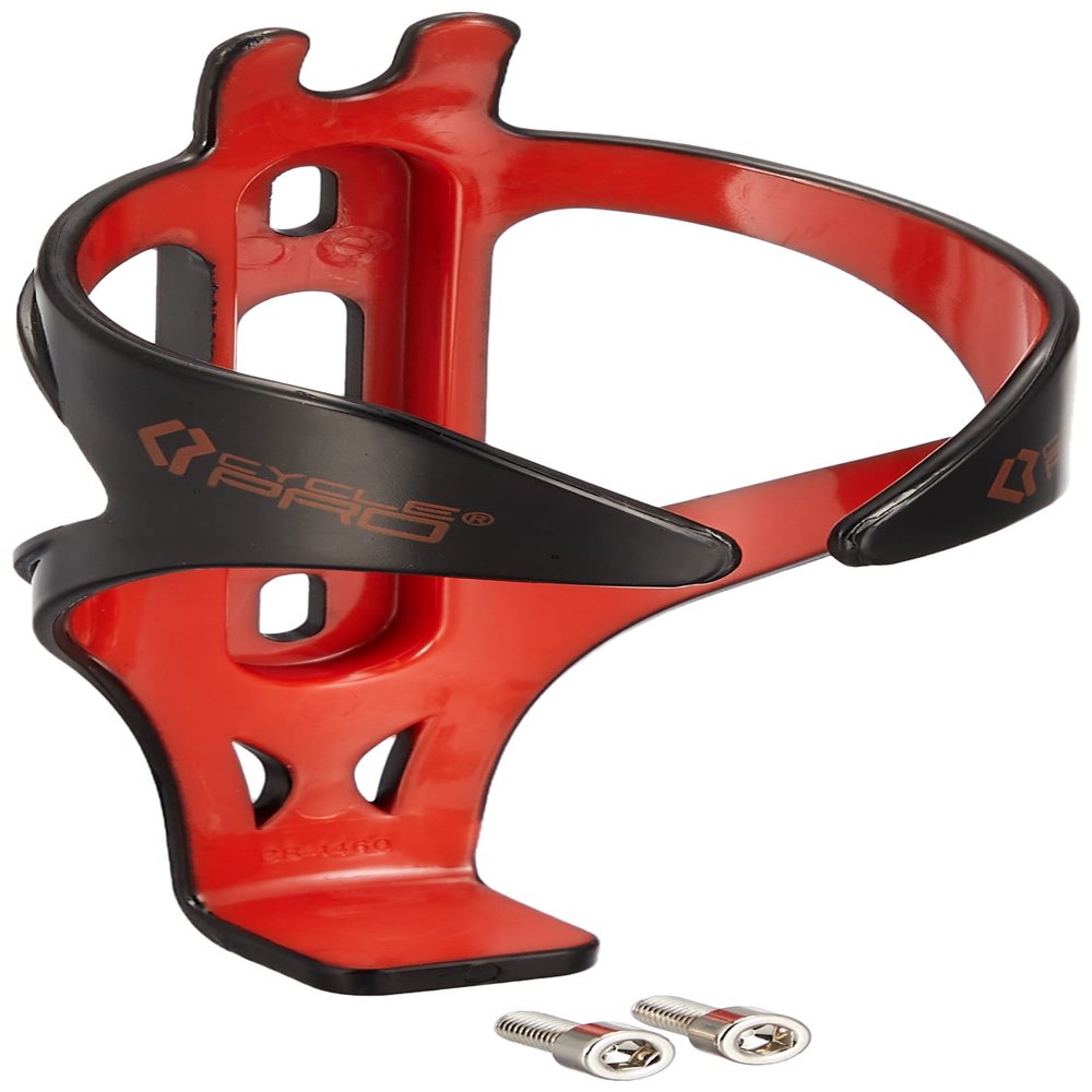 Cycle PRO CP-BC1460P2 Resin Bottle Cage, Black/Red, Bicycle Holder