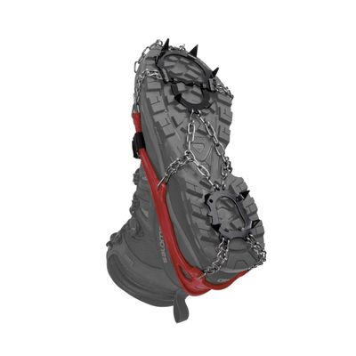 Hillsound Trail Crampon I Ice Cleat Traction System for Beginner & Experienced Winter Trail Hiking, Red, X-Large