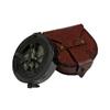 Brass Camping Compass  Handmade Pocket Compass with Leather Case Nautical Outdoor Adventure & Hiking Gift view 3