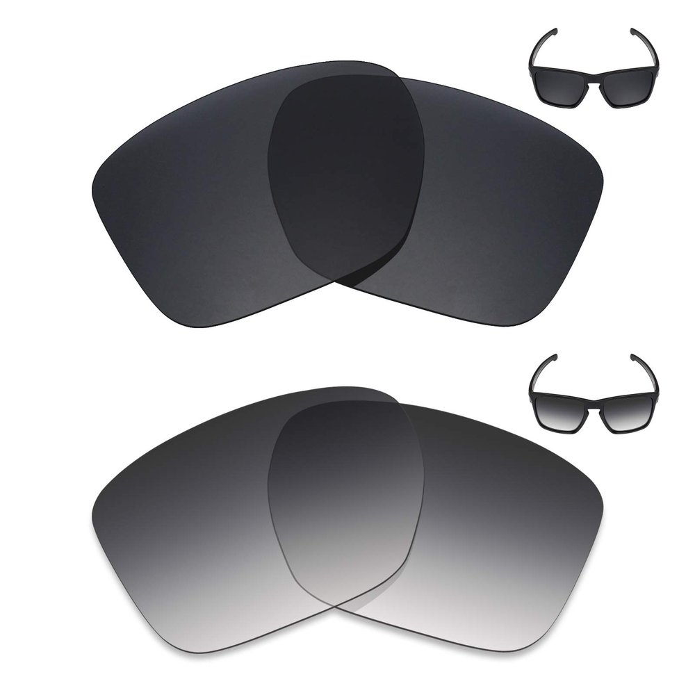 Mryok 2 Pair Polarized Replacement Lenses for Oakley Sliver XL Sunglass - Options