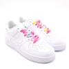 5Chaos Rainbow Fun Shoelaces for Kids, Girls and Women, Colorful Pastel Shoe Laces with Metal Aglets 1 Pair (59" (150CM), Rainbow Pink) view 3