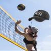 LOKIDVE Embroidered Volleyball Mom Hat Distressed Cotton Baseball Cap for Women Black view 2