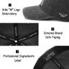 LOKIDVE Embroidered Volleyball Mom Hat Distressed Cotton Baseball Cap for Women Black view 4