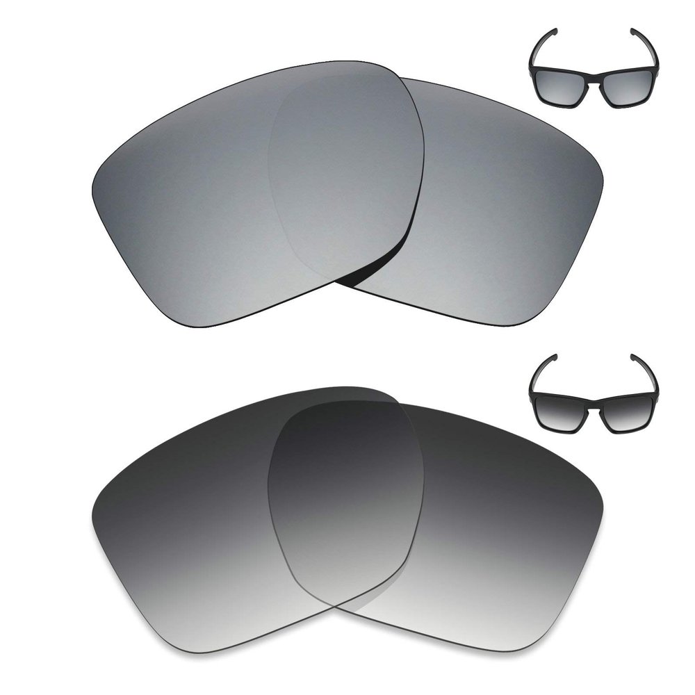 Mryok 2 Pair Polarized Replacement Lenses for Oakley Sliver XL Sunglass - Options