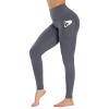 GAYHAY High Waist Yoga Pants with Pockets, Leggings for Women Tummy Control Compression Workout Leggings for Women Dark Grey view 1