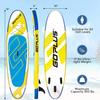 Goplus Inflatable Stand Up Paddle Board, 10FT/10.5FT/11FT SUP with Accessory Pack, Adjustable Paddle, Carry Bag, Fin, Hand Pump, Leash, Repair Kit (Yellow+Blue, 11 FT) view 2