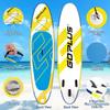 Goplus Inflatable Stand Up Paddle Board, 10FT/10.5FT/11FT SUP with Accessory Pack, Adjustable Paddle, Carry Bag, Fin, Hand Pump, Leash, Repair Kit (Yellow+Blue, 11 FT) view 4