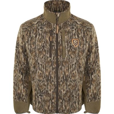 Drake Waterfowl Windproof Layering Jacket with Agion Active XL Mossy Oak Bottomland Medium