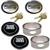 Slick Locks Includes: (2) Hockey Puck Locks (keyed alike), (2) Spinners, & (2) Covers view 1
