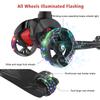 Allek Kick Scooter B02, Lean 'N Glide Scooter with Extra Wide PU Light-Up Wheels and 4 Adjustable Heights for Children from 3-12yrs (Black) view 3