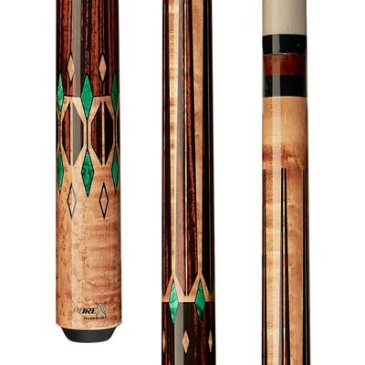 Pure X 58" 2-Piece North American Hard Maple Billiard Pool Cue Stick, Walnut, 19oz
