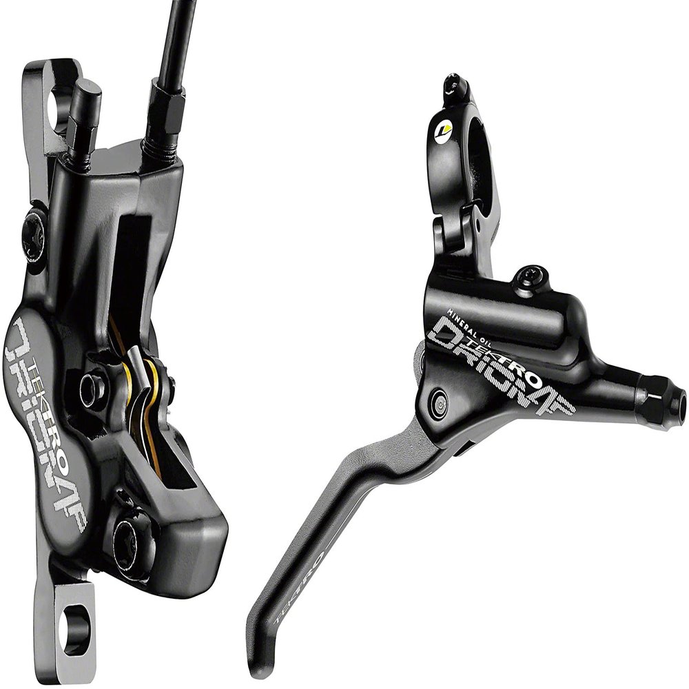 TEKTRO Orion HD-M745 Front Hydraulic Bicycle Disc Brake Lever & 4-Piston Caliper | 1800mm Hose | Left Hand | Black
