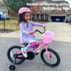 JOYSTAR 14 Inch Kids Bike for Girls 3 4 5 Years Old Girls Bicycle with Training Wheels Toddlers Bikes Age 3-5 with Foot Brake BMX Style Pink view 4