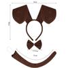 Kirei Sui Kids Animal Puppy Brown Dog Costume Dachshund Tutu and Ear Headband Brown view 3