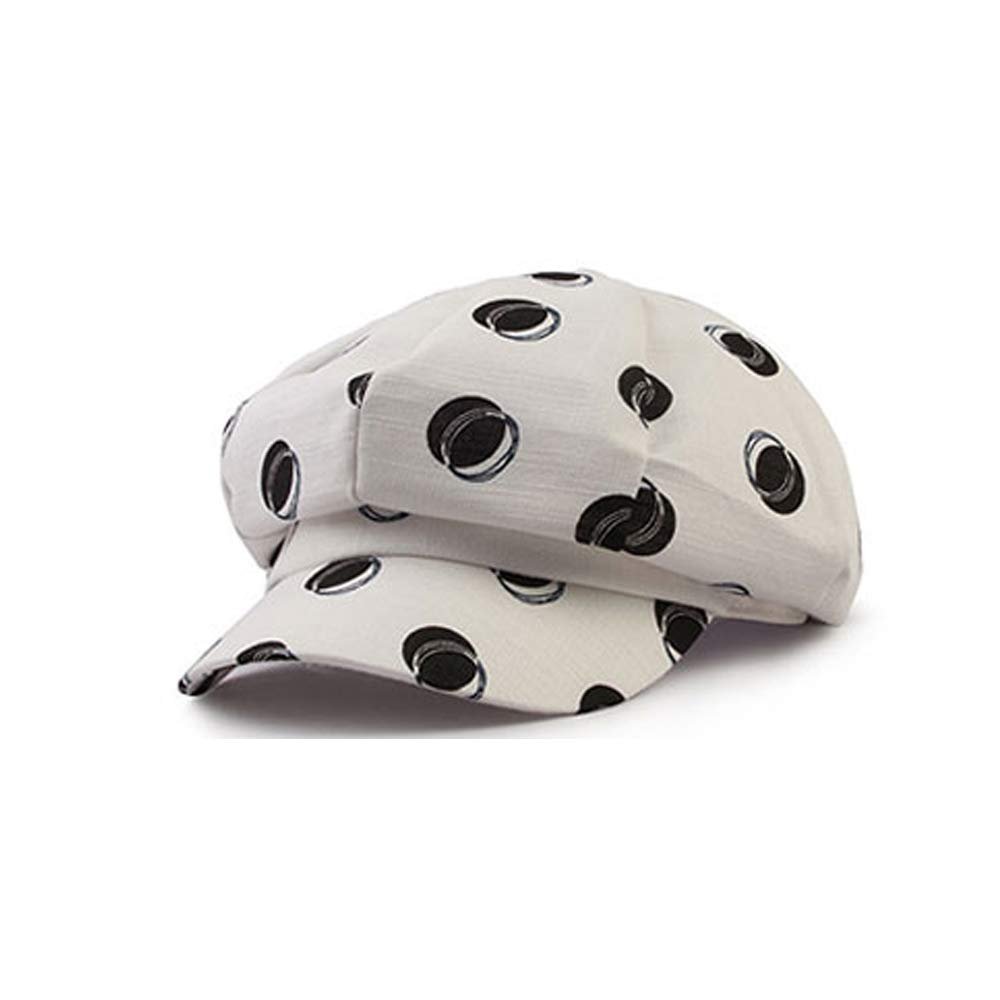Newsboy Hat Original Clean Up Adjustable Style Baker Boy Hat MAAD0896 (White)