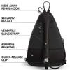 Athletico Sling Bag - Crossbody Backpack for Pickleball, Tennis, Racketball, and Travel for Men and Women (Black) view 3