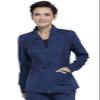 Cherokee Scrub Jacket for Women Zip Front High-Low Medical Uniform, 3 Pockets, Mesh Detail, Ultra Soft 2-Way Stretch Plus Size - WW301, 4XL, Navy view 1