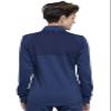 Cherokee Scrub Jacket for Women Zip Front High-Low Medical Uniform, 3 Pockets, Mesh Detail, Ultra Soft 2-Way Stretch Plus Size - WW301, 4XL, Navy view 4