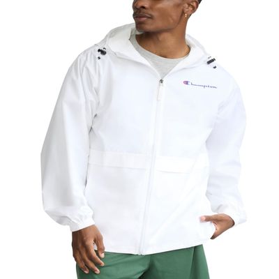 Champion mens Stadium Full Zip Jacket, Left Chest Script Jacket, White-549369, XX-Large US