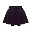 Loxdonz Girls Kids Casual Mini Stretch Waist Flared Plain Pleated Skater Skirt (11-12 Years, Purple) view 1