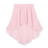 Freebily Kids Girls Ballet Dance Collection Circular Pull-On Wrap Skirt Classic Chiffon Skating Over Scarf Tutu Skirts Pink High-Low 10-12 view 1