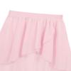 Freebily Kids Girls Ballet Dance Collection Circular Pull-On Wrap Skirt Classic Chiffon Skating Over Scarf Tutu Skirts Pink High-Low 10-12 view 3