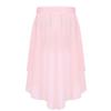 Agoky Girls' Chiffon Hi-Low Dance Skirt Lyrical Ballet Jazz Latin Dance Dress Costumes Studio Practice Performance Pink 11-12 view 2