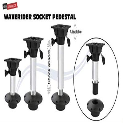 jz Aluminum Adjustable Waverider Shock Absorb Socket Seat Pedestal Base Marine Boat (310-390mm)