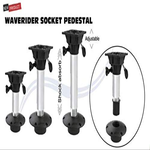 jz Aluminum Adjustable Waverider Shock Absorb Socket Seat Pedestal Base Marine Boat (440-570mm)