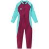 AIWUHE Kid's Full Body Swimwear Boys&Girls One Piece Swimsuit Long-Sleeve Water Sports Rash Guard UPF 50+ Sunsuit Sets Rose Red 5-6Y XL view 1