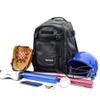 ZOEA Baseball Bat Bag Backpack, T-Ball & Softball Equipment & Gear for Youth and Adults | Large Capacity Holds 4 Bats, Helmet, Glove, Shoes | Shoe Compartment & Fence Hook & Helmet Holder Black view 2