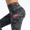 Dragon Fit High Waist Yoga Leggings with 3 Pockets,Tummy Control Workout Running 4 Way Stretch Yoga Pants (Medium, Carbon Gray-Marble) view 2